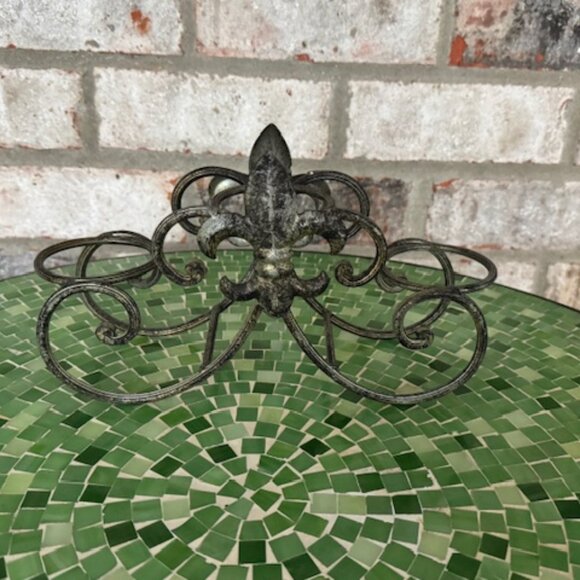 Fleur de lis Metal Votive Candle holder - Picture 1 of 10